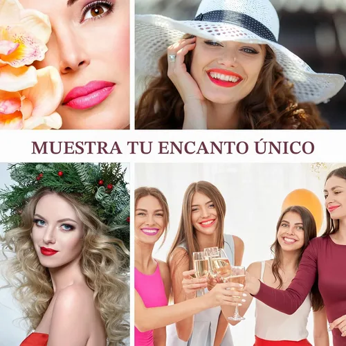 Vista 8 de Tinte labial de vino de 6 colores, lápiz labial de vino líquido, tinte de labios, mate de larga duración, juego de brillo labial impermeable