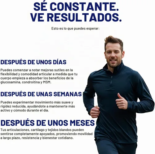 Vista 4 de Glucosamina condroitina MSM de alta absorción, fórmula clínica, suplemento de tendón y ligamento articular óseo con condroitina MSM glucosamina, sin