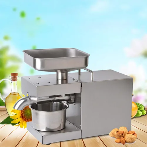 Vista 10 de Máquina de prensa de aceite de 110 V, máquina de aceite comercial resistente, extractor de aceite automático, extractor de aceite de acero