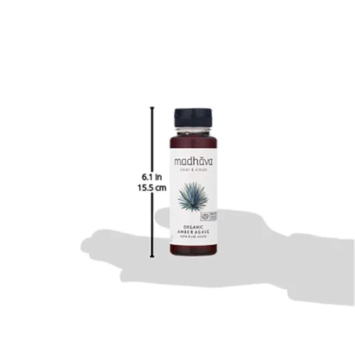 Vista 8 de Madhava Ámbar orgánico agave azul crudo - 11.75 oz