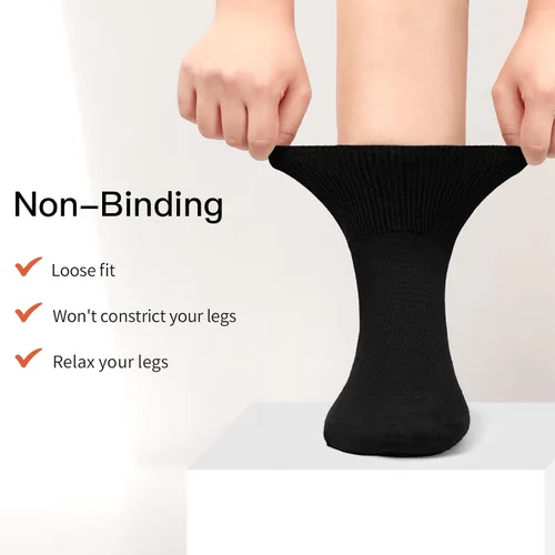 Vista 2 de NOVAYARD 5 pares de calcetines antideslizantes para hospitales diabéticos antideslizantes calcetines hombres mujeres