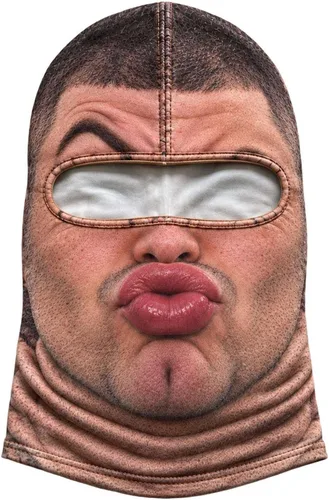 Vista 17 de Máscara de esquí de anciano, divertida y realista, con estampado 3D, para invierno, con cobertura del cuello, diseño envolvente, ajuste cómodo