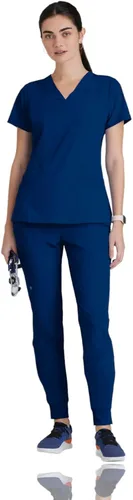 Vista 4 de Barco ONE - Top de 5 bolsillos con cuello en V para mujer, elástico en 4 direcciones