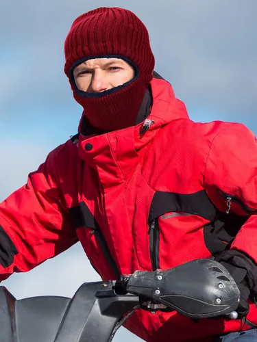 Vista 18 de Pasamontañas de punto calentador resistente al viento sombrero que cubre la cara para hombres mujeres forro polar deportes al aire libre