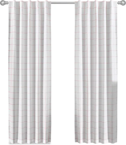 Vista 10 de Lush Decor Urban Square Grid - Par de paneles de cortinas opacas para ventana, 100% forradas, pestaña trasera, bolsillo para barra, 84 pulgadas