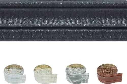 Vista 15 de Moldura de espuma autoadhesiva de 90 x 3.1 pulgadas, borde de papel tapiz de corona flexible, líneas de bordes de pared 3D, base de pared de espuma