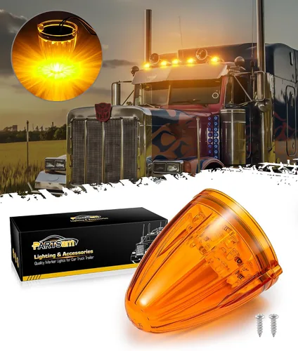 Vista 7 de Partsam 5 luces LED de repuesto para techo de 17 luces LED de repuesto para Kenworth Peterbilt Freightliner Mack de camiones resistentes