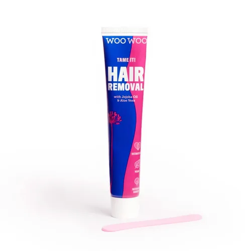 Vista 2 de WooWoo Crema natural para depilación íntima – Removedor de pelo vegano sin dolor para pieles sensibles – Depilatorio para genitales, bikini, piernas