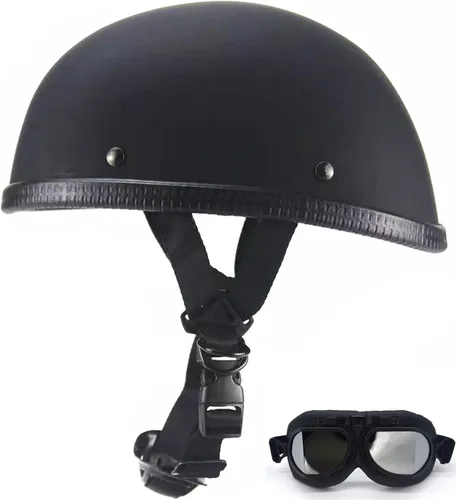 Vista 7 de Casco de motocicleta de media cara, casco con cara abierta retro aprobado por DOT para adultos hombres y mujeres, casco para adultos, casco de media