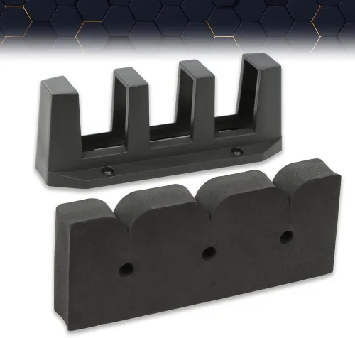 Vista 2 de PIT66 Soporte de caña de pescar montado soporte de caña horizontal 3 Barco de pesca Gear Pole Storage Holder Mount Plastic