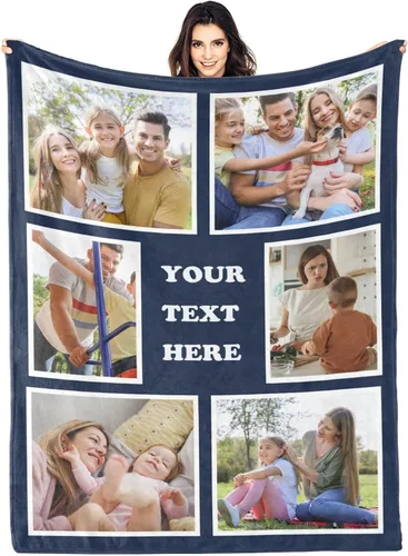 Vista 27 de envía al día siguiente, manta personalizada con texto en imagen, manta personalizada de foto, manta de franela personalizada, regalos personalizados