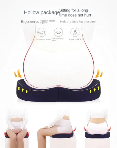 Vista 4 de Almohada suave de soporte de cadera de alta calidad, asiento suave para asiento de cadera para silla de escritorio, cojín ergonómico de espuma