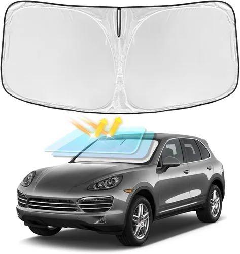 Vista 160 de Parasol de 4 capas para parabrisas, ajuste personalizado, tela 240T