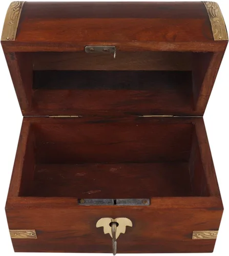Vista 4 de Caja de dinero de madera hecha a mano para niños, adultos, niños, niñas con cerradura, alcancía de madera de gran tamaño, caja de ahorro, caja