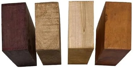 Vista 6 de Paquete combinado de 4, bloques cuadrados de madera dura para bricolaje carpintería para manualidades y proyectos de madera