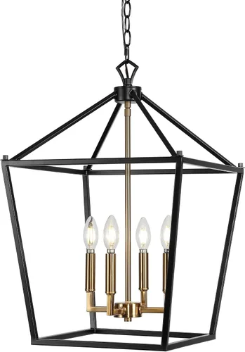 Vista 9 de JONATHAN Y JYL7601A - Lámpara de pagoda regulable y ajustable de metal LED, clásica, tradicional de estilo granja para comedor, sala de estar
