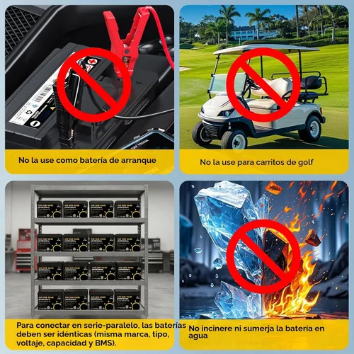 Vista 9 de Batería de litio LiFePO4 de 12V 120Ah con aplicación inteligente