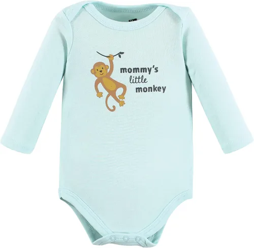 Vista 80 de Hudson Baby baby-boys Cotton Long-sleeve Bodysuits 5-pack