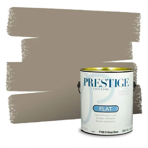 Vista 242 de Prestige Paints - Pintura exterior e imprimación en uno, 1 galón, plano, compatibilidad comparable con el color menta «Whipped Mint» de Behr