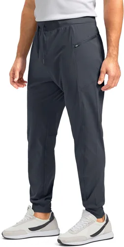 Vista 2 de G Gradual Pantalones deportivos para hombre con bolsillos con cremallera, elásticos, cónicos, pantalones deportivos para hombre, entrenamiento