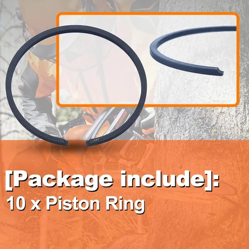 Vista 4 de Anillos de pistón de 1.811 in para Stihl 028 029 034 MS191 MS290 BR400 SR400 Parte 11180343001, 10 x Anillo de pistón
