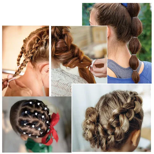 Vista 8 de Herramientas de cola de cabello, juego de 4 herramientas de trenzado de ciempiés francés, herramientas de bucle, bricolaje para peinar el cabello