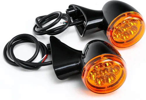 Vista 6 de TCT-MOTORPARTS Soporte de luz intermitente negro con 4 cables para Harley Touring Road Glide 2015-2024