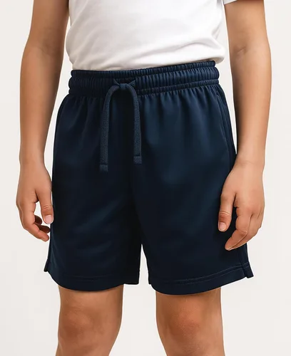 Vista 23 de Andrew Scott Pantalones cortos deportivos de baloncesto para niños con rendimiento activo y estilo de malla, varios paquetes