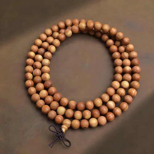 Vista 2 de Zen Dear Thuja Wooden Bracelet Necklace Prayer Beads Mala Wristband