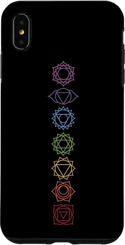 Vista 11 de Funda para iPhone 13 Pro Max, regalo espiritual Zen Rainbow Chakras alineados para amantes del yoga