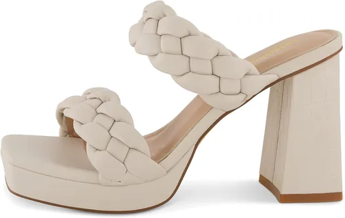 Vista 2 de CUSHIONAIRE Sandalia de plataforma trenzada Aurora para mujer + espuma viscoelástica y anchos disponibles