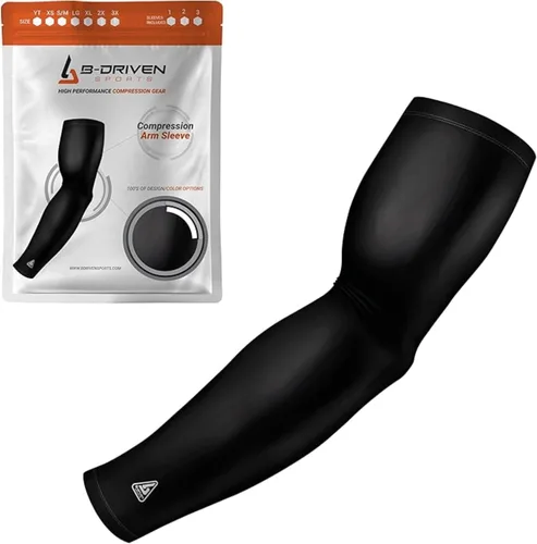 Vista 21 de B-Driven Sports Manga de Compresión Pro-Fit para Brazo - Deportes Atléticos Baloncesto, Fútbol, Sóftbol, Carrera, Juegos, - nan (1 unidad)