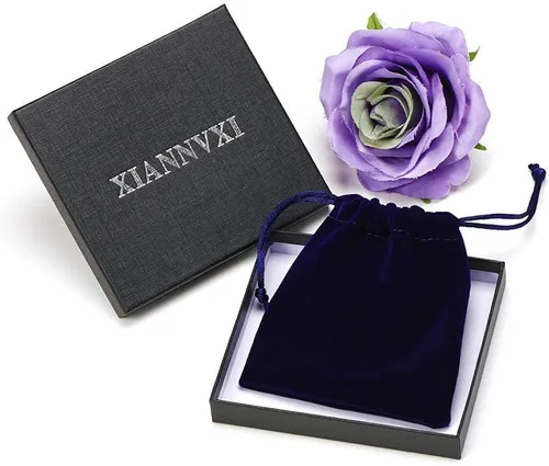 Vista 7 de XIANNVXI Collar con colgante de luna creciente envuelta en alambre con forma de árbol de la vida Collar con piedras de cristal curativo de reiki