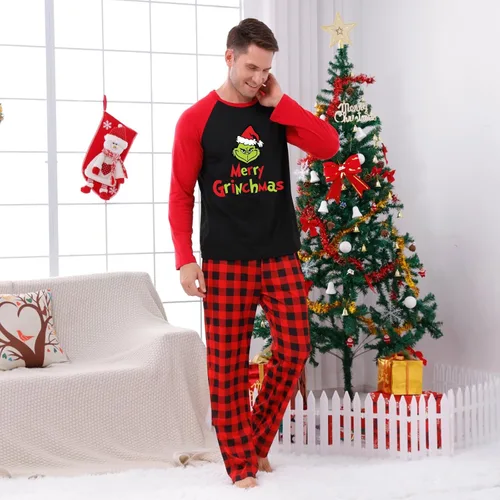 Vista 2 de Pijamas de Navidad para la familia, conjuntos de pijamas de Navidad a juego 2023, pijamas de Navidad para mujeres y hombres, conjunto de ropa