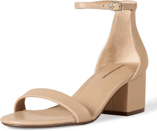 Vista 12 de Amazon Essentials Women's Two Strap Heeled Sandals with Adjustable Ankle Strap, Padded Memory Foam Insole Beige