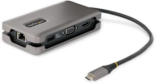 Vista 10 de StarTech Estación de acoplamiento USB-C para MacBook Pro M1 M2 M3 M4 y Windows, 4K 60Hz HDMI, HDR, USB 10Gbps Hub, carga de portátil de 100 W, GbE