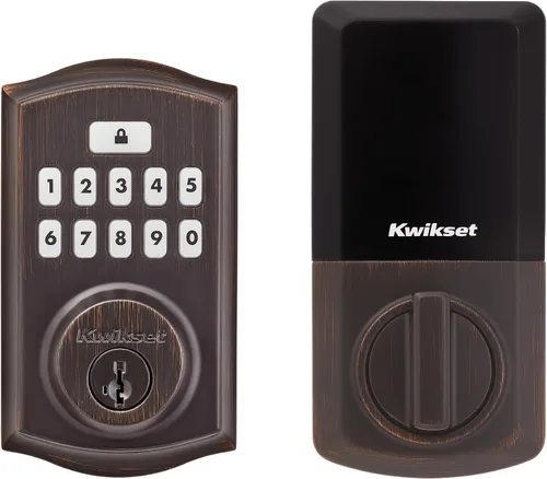 Vista 10 de Kwikset SmartCode 260 Cerradura Electrónica de Entrada sin Llave con Teclado y Pestillo de Seguridad, con Auto-Bloqueo, Códigos de Usuario Níquel