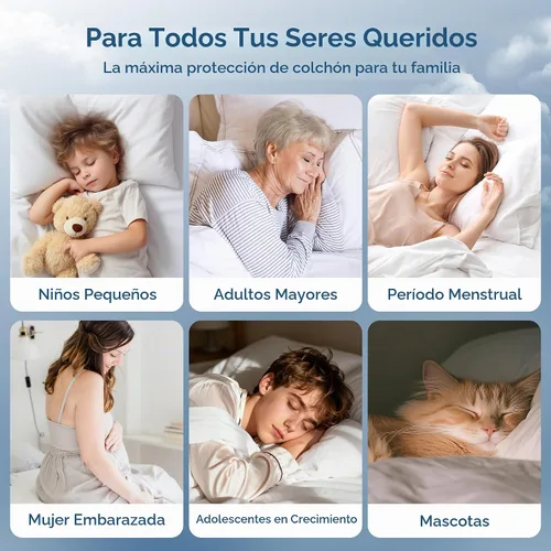 Vista 9 de BEDLORE Protector de colchón de tamaño Queen, funda de colchón impermeable sin ruido con bolsillos elásticos para colchones de 6 a 15 pulgadas, Beige