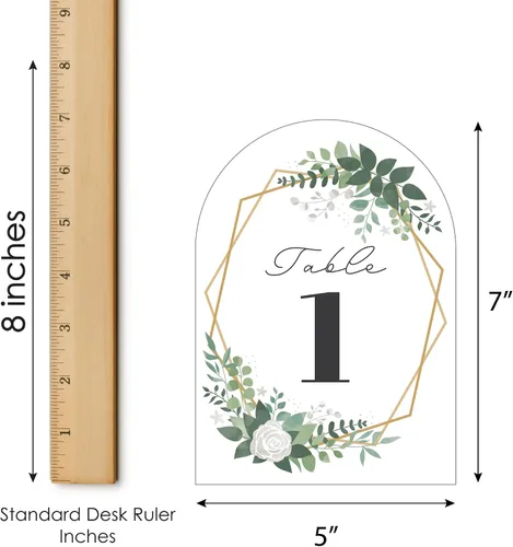 Vista 7 de Big Dot of Happiness Tarjetas de números de mesa boho – Tarjetas de doble cara de 5 x 7 pulgadas, tarjetas de boda, recepción, fiesta, eventos