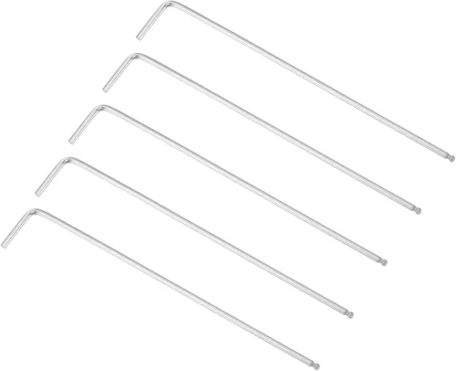 Vista 12 de uxcell Llave hexagonal de extremo de bola de 1/4", herramienta de reparación de brazo largo en forma de L 40Cr, SAE 5 piezas