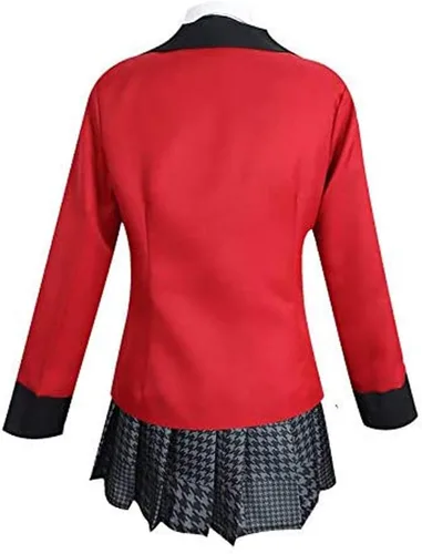 Vista 2 de Rickem Disfraz de anime de Halloween Yumeko, disfraz de Runa Cosplay uniforme escolar, conjunto completo para mujer