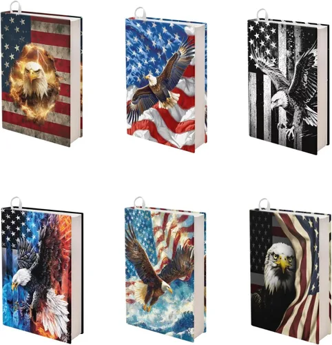 Vista 41 de Rnyleeg Paquete de 6 fundas protectoras de libros de bolsillo para niños, con temática deportiva, elástica, para amantes de los libros, estudiantes