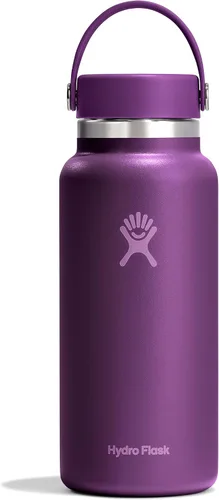 Vista 20 de Hydro Flask Botella de agua – Acero inoxidable aislado – Tapa flexible de boca ancha, antiderrames, a prueba de fugas y recargable en agave de 20