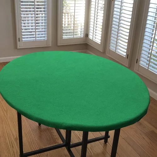 Vista 5 de CAIT CHAPMAN HOME COLLECTION Cubierta de mesa de juego de fieltro verde que ajusta la mesa cuadrada de 34"-36