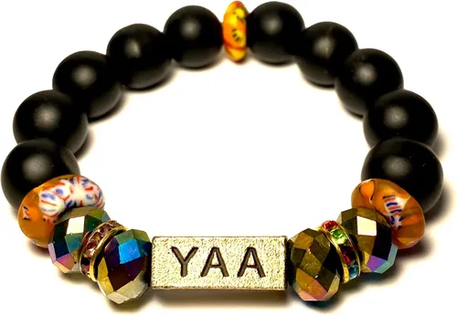 Vista 50 de Pulseras africanas tradicionales con nombre nacido en el día para mujeres de Ghana, materiales naturales, ajuste cómodo y holgado