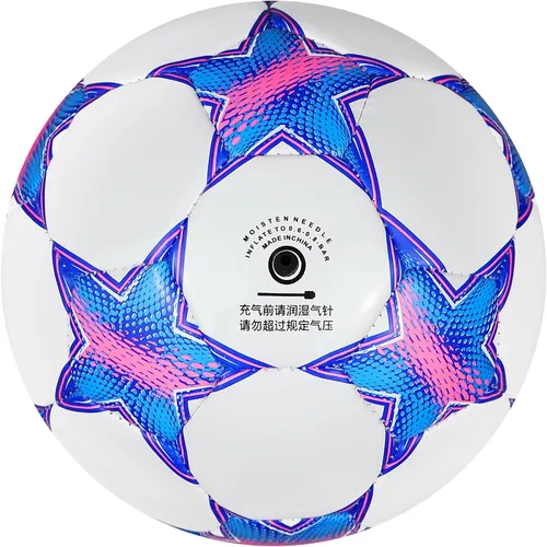 Vista 5 de Balón de fútbol Runleaps tamaño 1.5 y tamaño 3 y tamaño 4 y tamaño 5 para niños y adultos, pelotas de juguete con patrón de estrellas