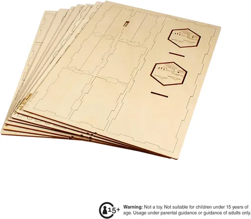 Vista 9 de The Broken Token Organizador de juegos compatible con Catan Base Game – Caja organizadora de juegos de madera con múltiples bandejas