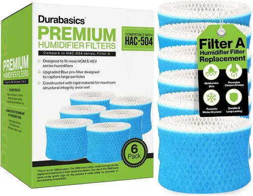 Vista 9 de Durabasics Paquete de 4 filtros humidificadores de alta calidad compatibles con filtros humidificadores Honeywell HAC-504, HAC-504AW y Honeywell