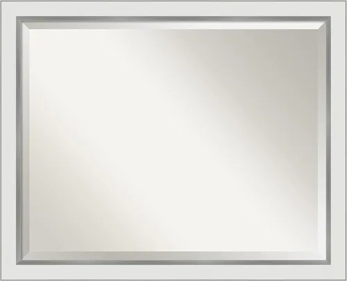Vista 15 de Amanti Art - Espejo de baño blanco para sobre lavabo, espejo de tocador rectangular blanco de 35x45 para gabinete, marco moderno extragrande, se
