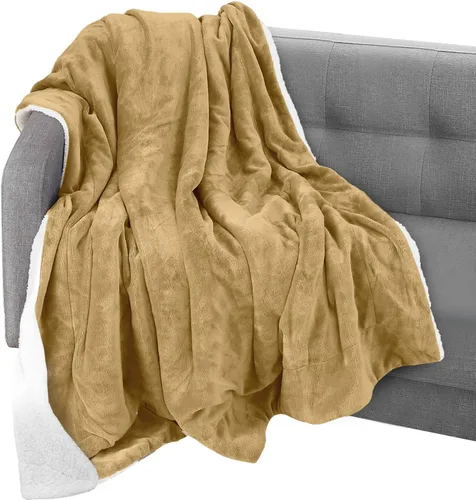Vista 21 de Elegant Comfort Manta, Manta Reversible de Franela Sherpa, Ultra-Suave, Mullida, Acogedora y Afelpada - Manta Decorativa Ligera para Todas las Gris